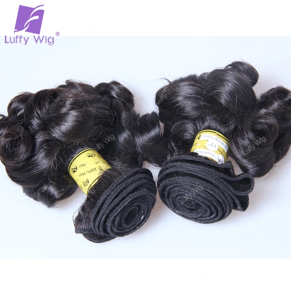 Bouncy Curly Human Hair Bundles Burmese Double Drawn Remy Hair Weave Weft Funmi Curly Hair Extensions For Black Women Luffywig