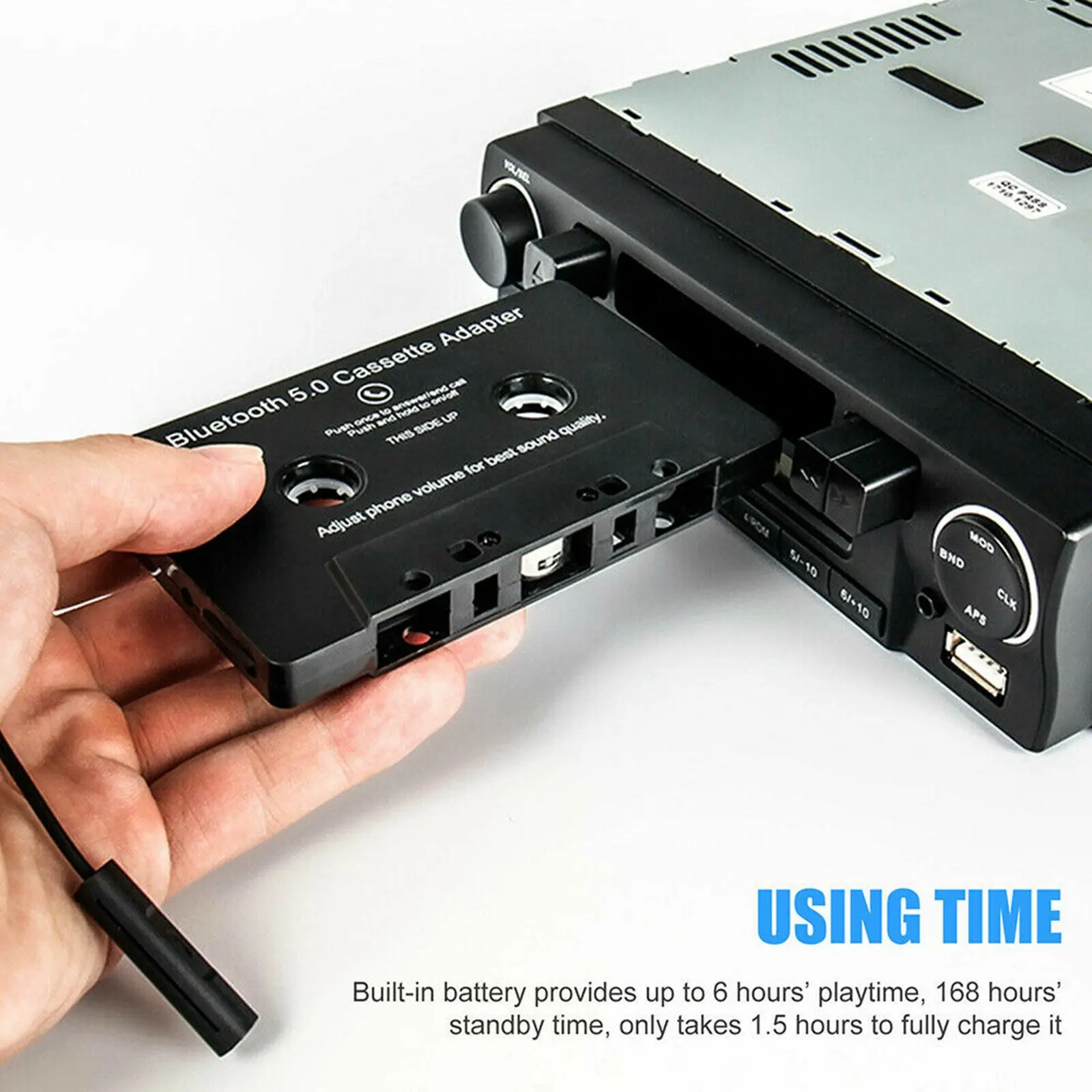 Universal Bluetooth 5.0 Converter Car Tape Converter Car MP3/SBC/stereo Bluetooth Audio Cassette Player AUX Adapter