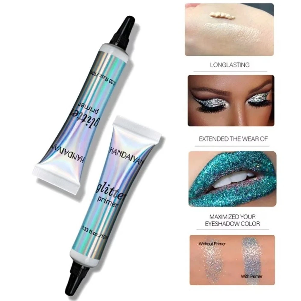 New 10ml Glitter Primer Shiny Cream Long-wearing & Colorful Makeup Glue Brilliant Makeup Sequin Primer for Eye Makeup