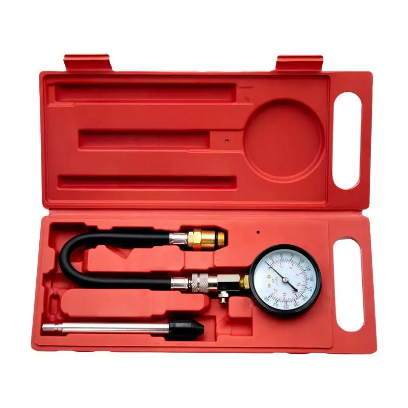 

Cylinder Leak Down Tester Kit Engine Cylinder Tester Leakage Test Set Dual Pressure Gauges Car Tools Compression Test Kit