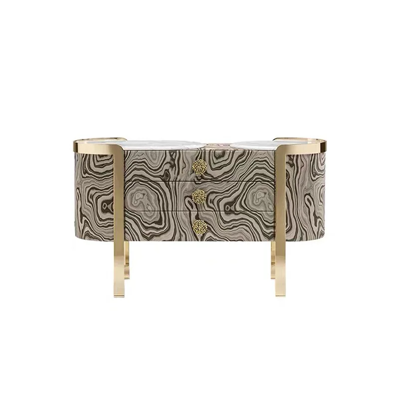 

Home entrance cabinet High-end creative art dining side cabinet Hotel corridor Wall storage side cabinet