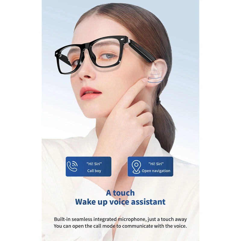 Drahtlose Bluetooth 5,0 Brille mit Kopfhörern Freis prec heinrich tung Musik Foto Smart Brille 1Set
