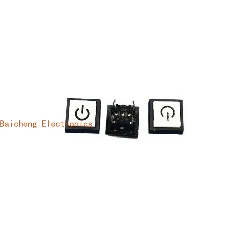 10PCS 4-pin power symbol with hat, mini square touch button, reset switch