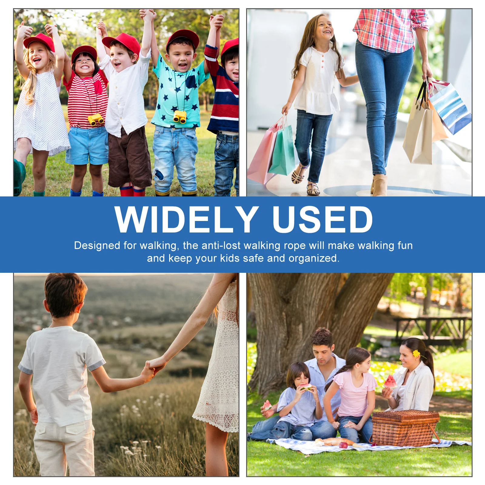 어린이 걷기 밧줄 분실 방지 견인 스트랩 어린이를위한 야외 안전 밧줄 유치원 그룹 활동 경량