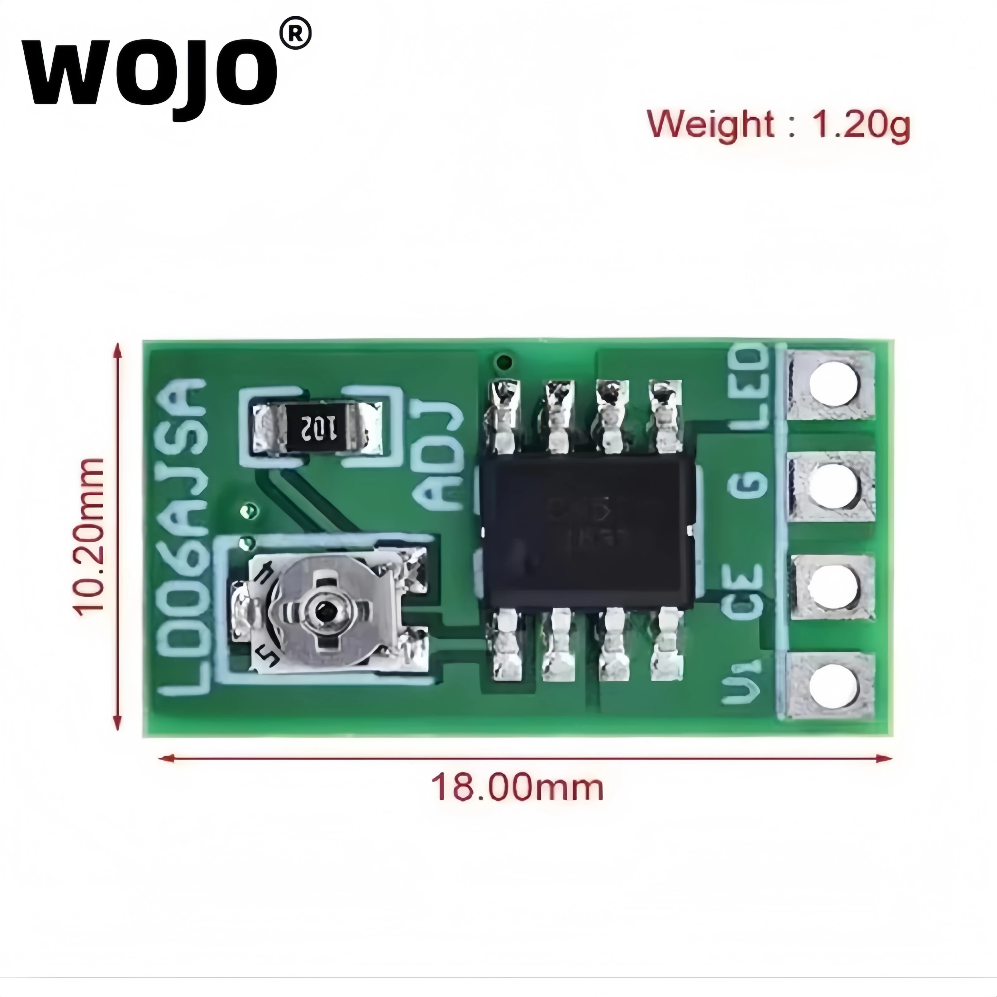 Adjustable Constant Current LED Driver 30-1500mA DC 3.3V 3.7V 4.2V 5V PWM Control Board Buck Power Module for LED Lighting