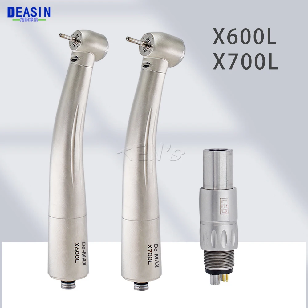 

Dental Lab Equipment X600L X700L High Speed Ceramic Bearing Handpiece Air Turbine Standard Push Button Head With Optic Fiber