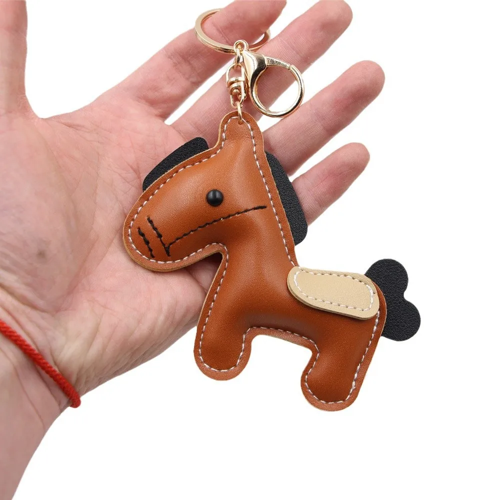 Luxury Leather Keyring Gift, Pony Handbag Pendant