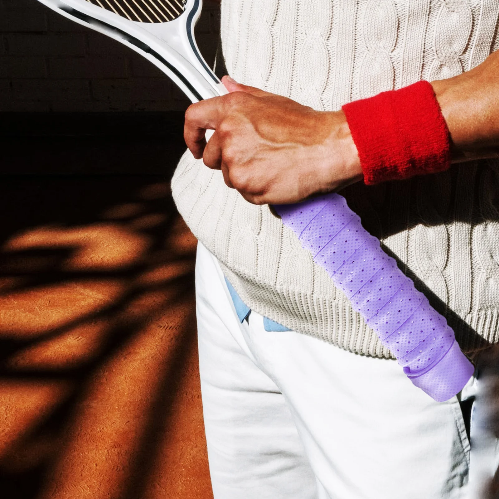 5 Pcs 댐퍼 라켓 스웨트 밴드 테니스 미끄럼 방지 랩 오버 그립 낚싯대 벨트