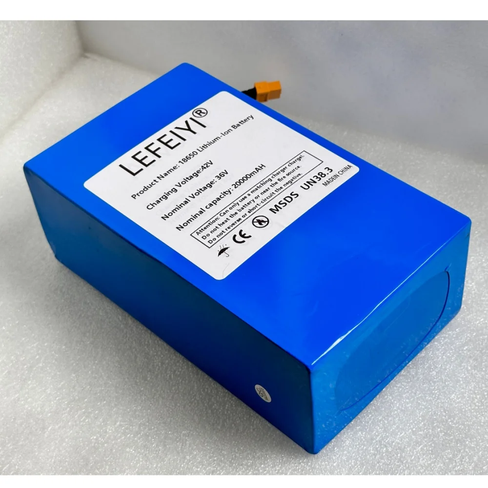 10s6p 36V 20000mAh Large Capacity 18650 Lithium Battery Pack with BMS 36v Battery Lithium 36v Ebike Battery