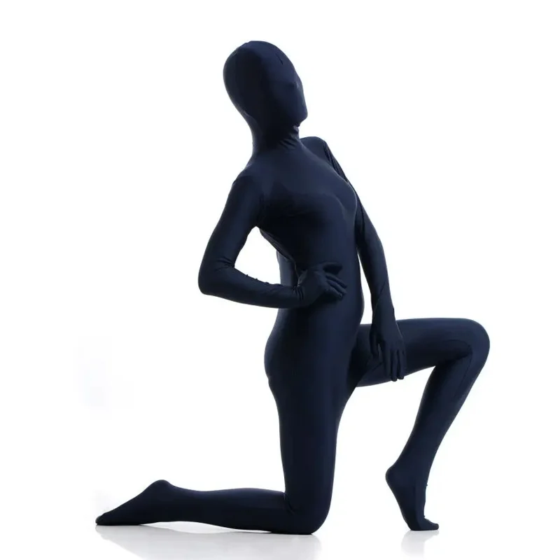 Kostum Zentai Kualitas Tinggi Pakaian Cosplay Seluruh Tubuh Setelan Kulit Kostum Halloween Catsuit Bodysuit Dewasa Uniseks
