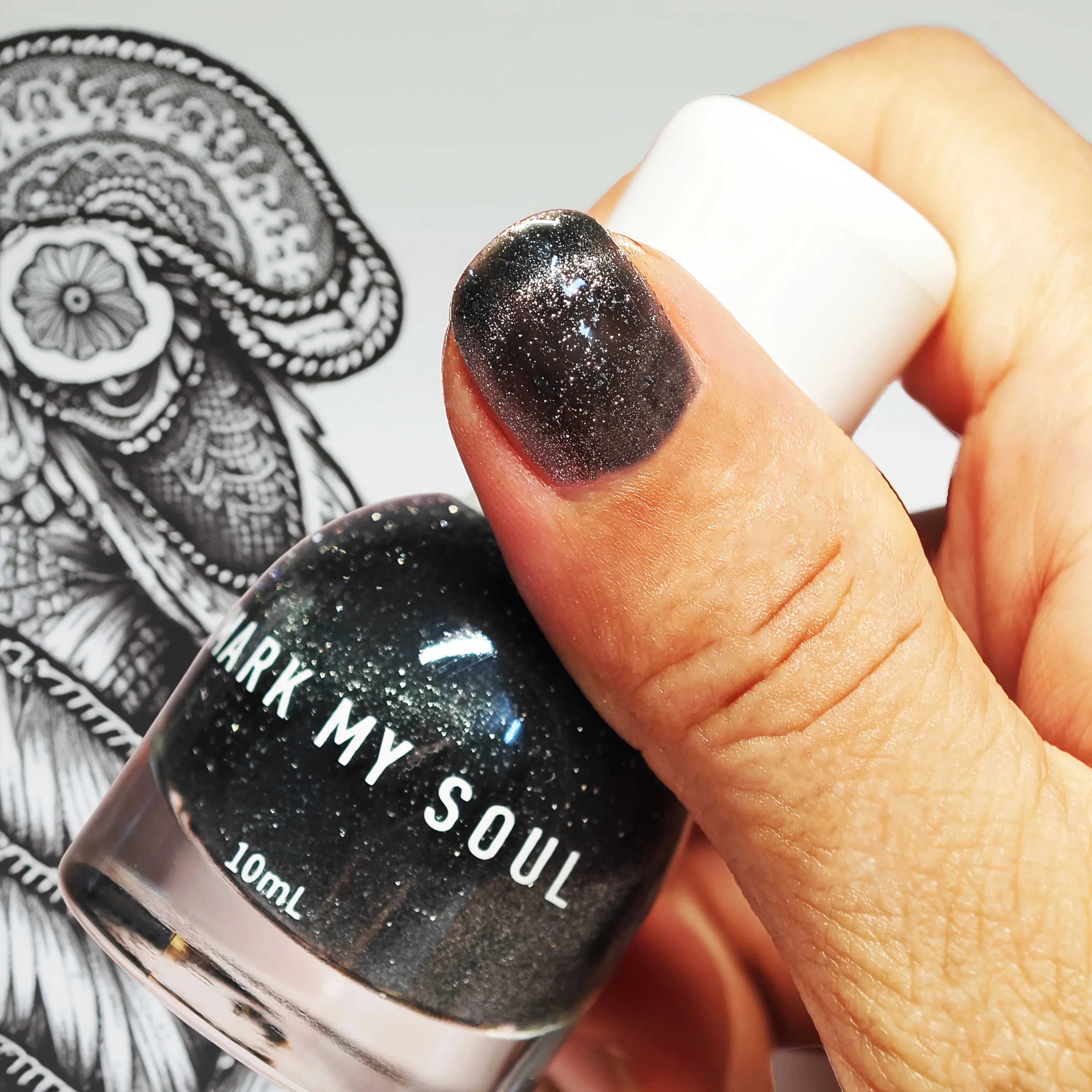 S128 블랙 스타리 스카이 베이킹 프리 캣아이 네일 폴리쉬