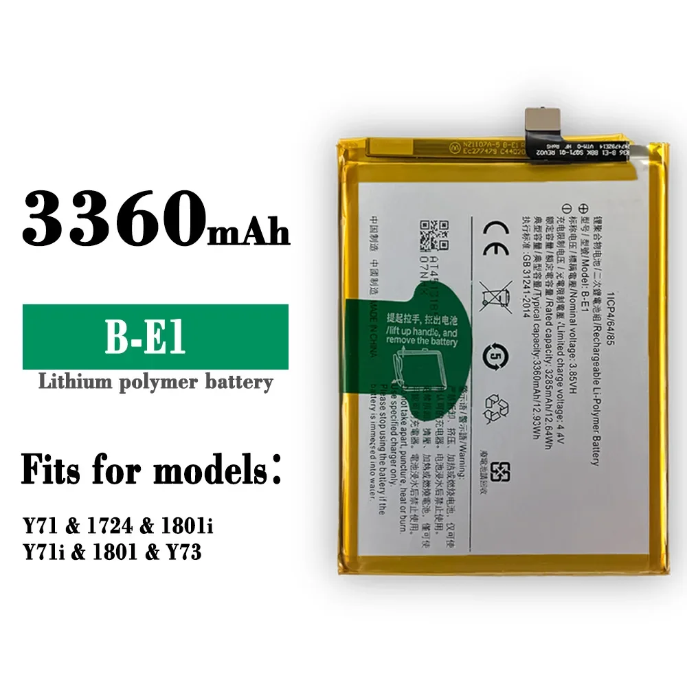 

High Quality Replacement Battery For VIVO Y71 Y71i Y73 180li 1724 B-E1 Mobile Phone Built-in Batteries + Tools