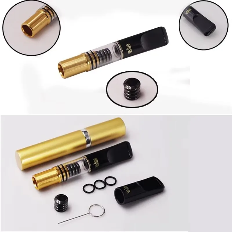 Remove to Clean Microfilter Tobacco Filter Reducing Tar For 8mm Middle Holder Reusable Portable Smoke Mouthpiece Smoking Tool