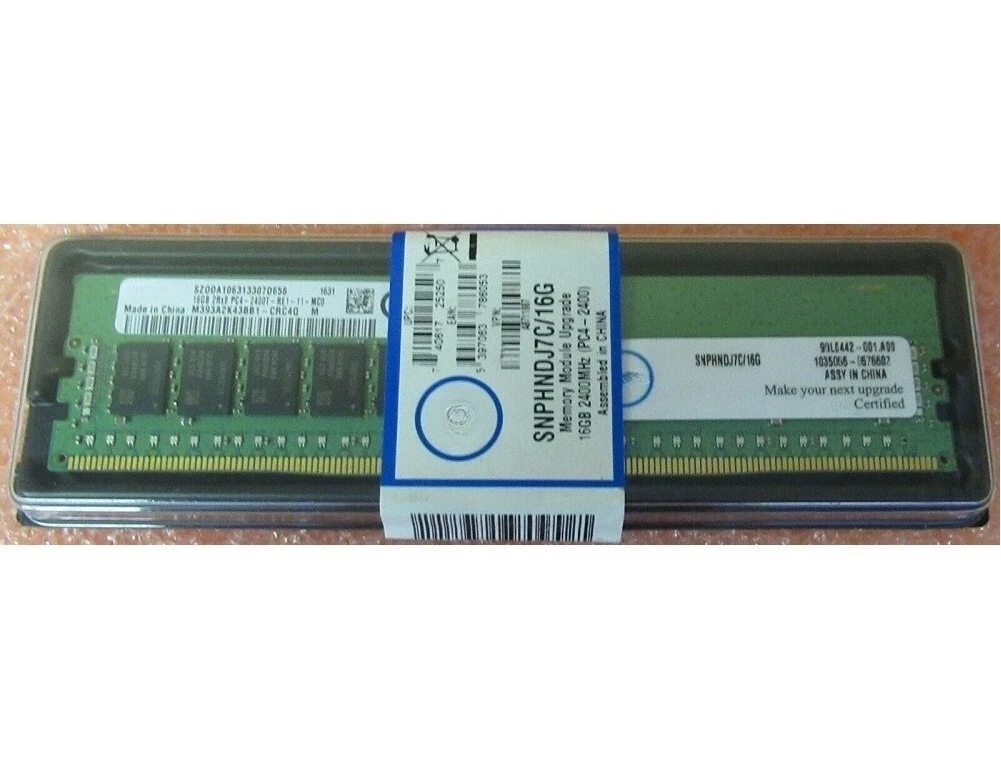 NEW  16GB SNPHNDJ7C/16G A8711887  2RX8 DDR4 PC4-2400T RDIMM Server RAM Memory
