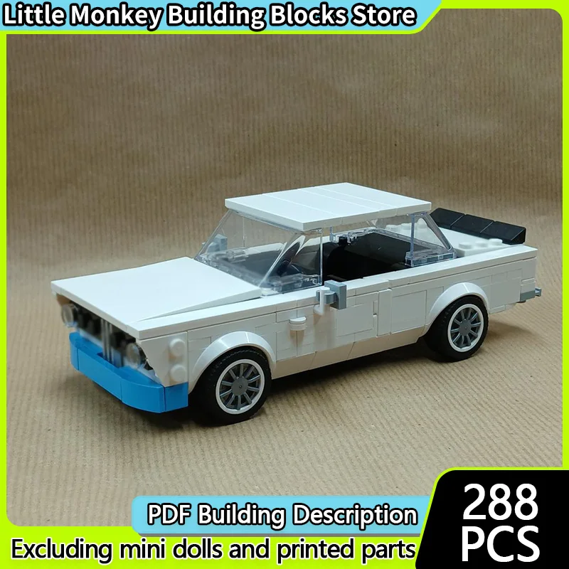 Speed Racing Car Model MOC Building Bricks Compact Sports Car Modular Technology Children Holiday Gifts Assemble Toys Suit
