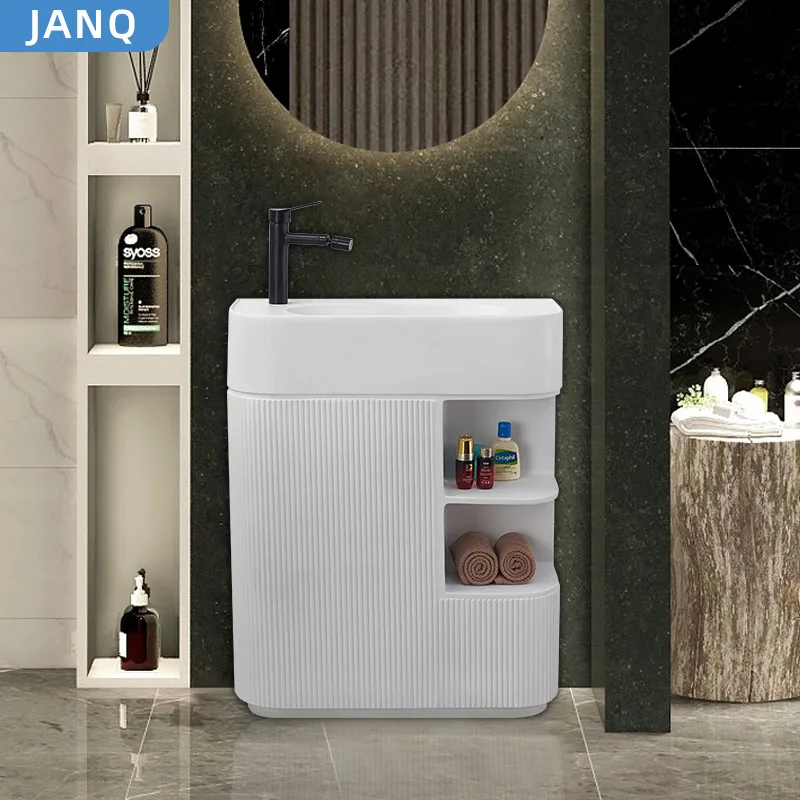 Creative Art Artificial Stone Pillar Basin Pillar Washbasin Household Vertical Washbasin Outdoor Balcony Washbasin