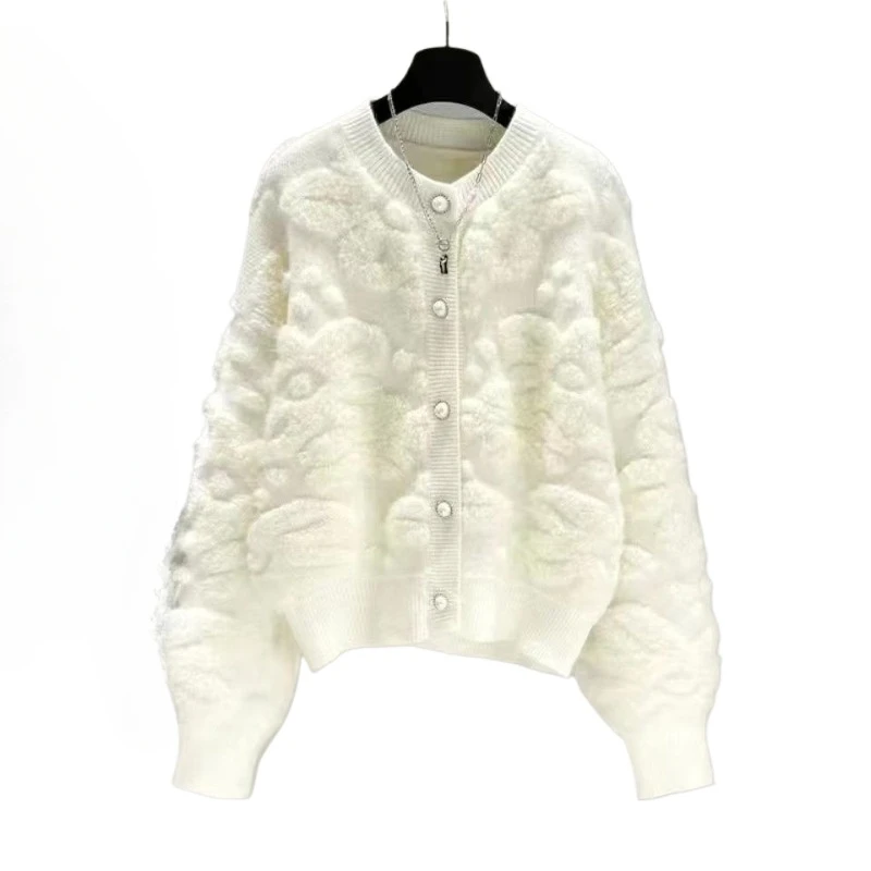 

Autumn and Winter Clothing New Thick Knit Cardigan Women Lazy Style Design To Wear The Top Counter Big Sweater Coat Cardigan