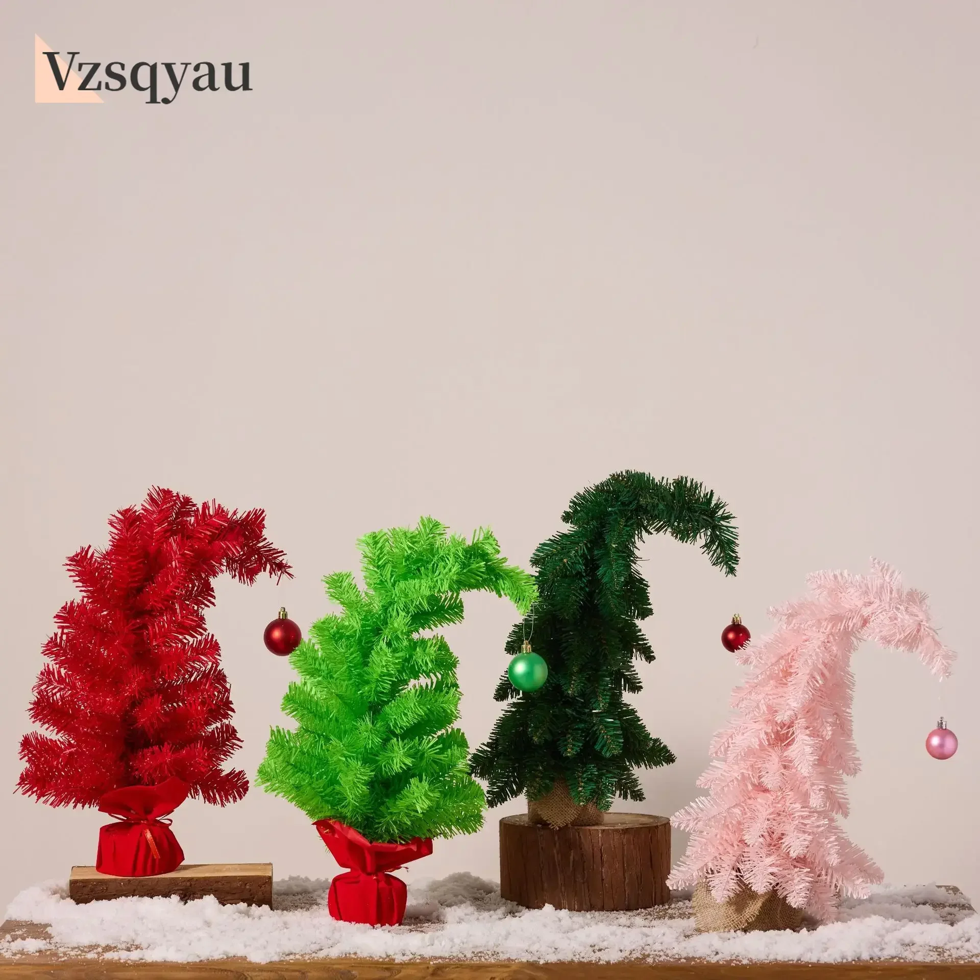Christmas Tree Ornament Durable Mini Christmas Tree Decoration Prop for Christmas Parties Family Gatherings Daily Desktop Decor