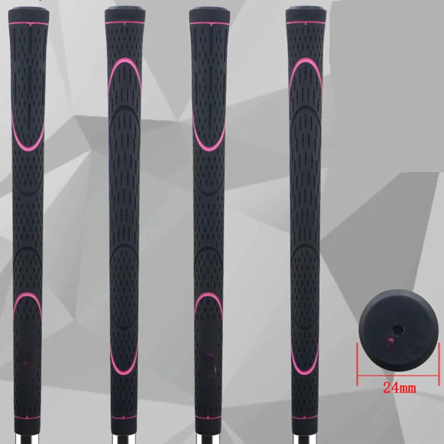 10Pcs Women's Golf Irons Grip Black and Pink  Universal Grip Lady's Model