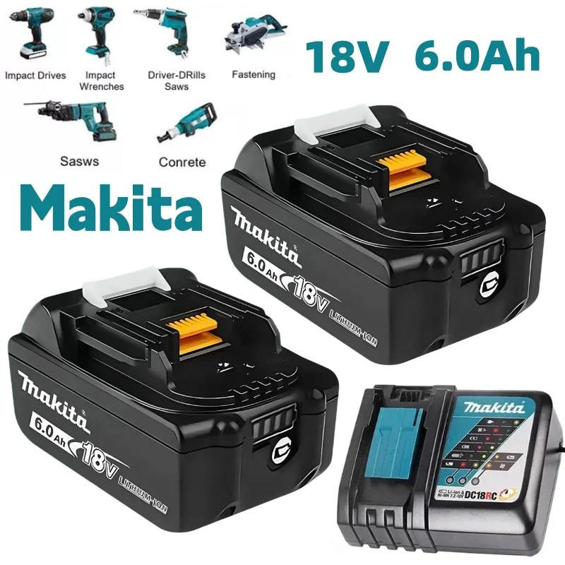 

NEW 100% Genuine Makita 18V Battery 6Ah Replaceable LED Compatible with BL1860 BL1850 BL1830 LXT Tools