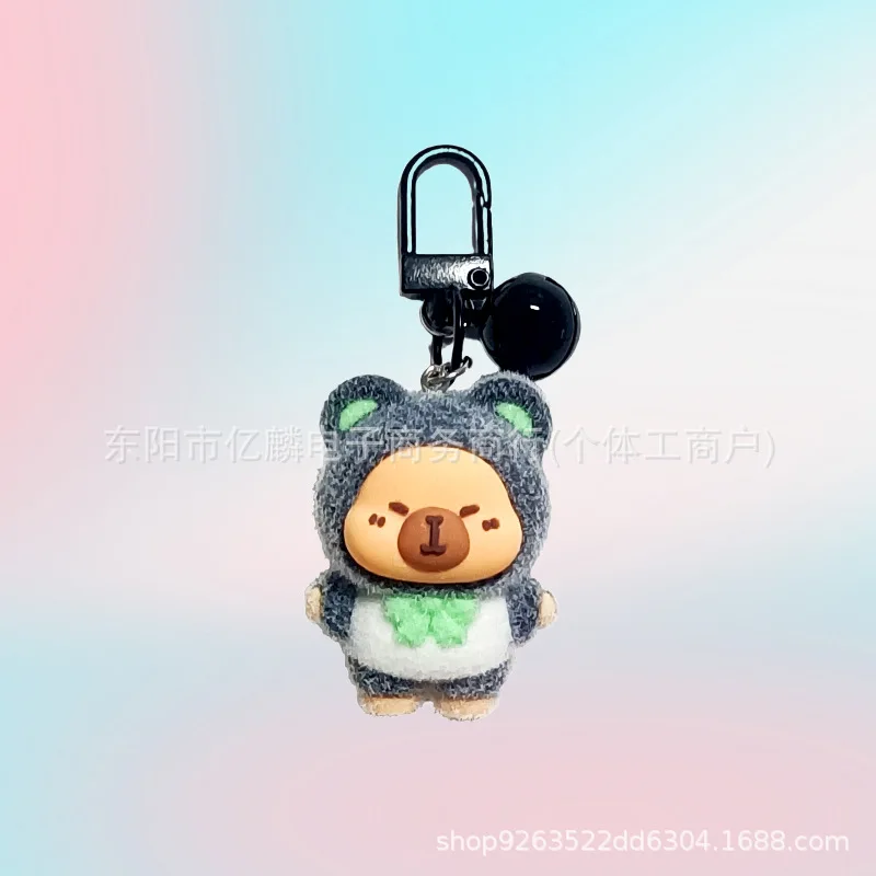 1PCSNew كابيبارا الكرتون لطيف الكرة المفاتيح قلادة الإبداعية العصرية لعبة دمية فتاة حقيبة ملحق المفاتيح