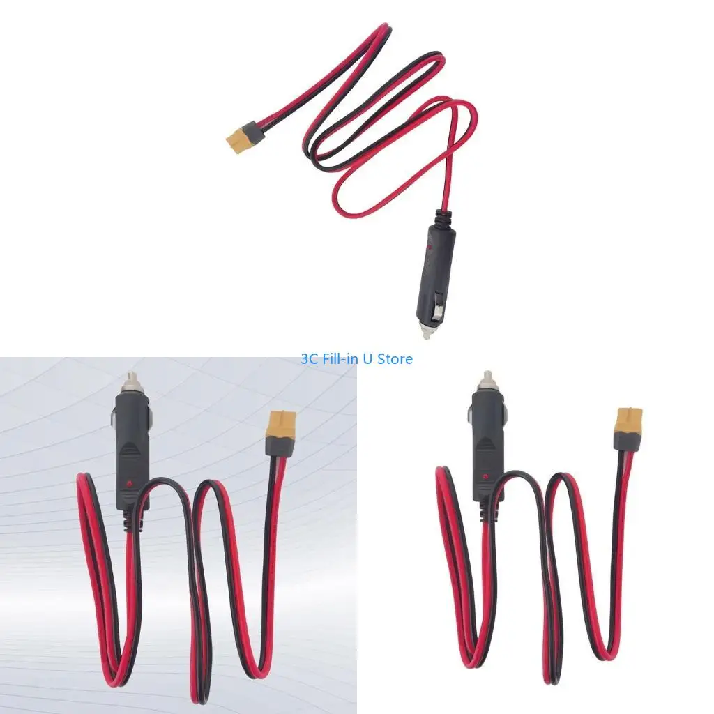 G8TA XT60 to Cigarettes Lighters Male Adapter Cable 16AWG for Solar Panel Model Ship and Electric Devices