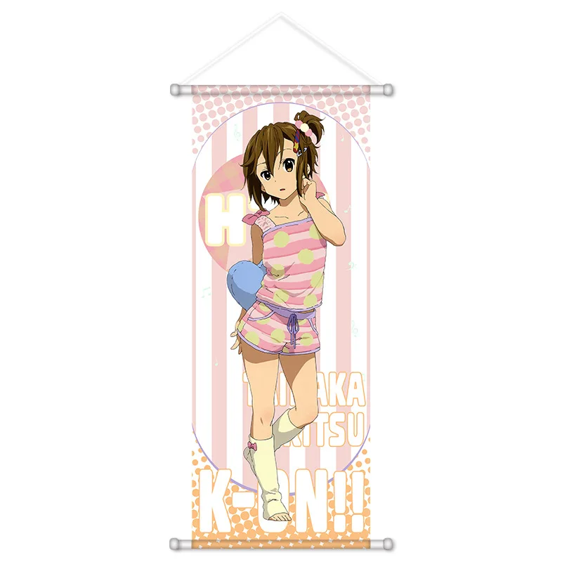 VIKAMA Brown Twin Tail Anime Girl Wall Hanging Tapestry Moe School Girl Art Cloth Poster for Teen Bedroom Dorm Otaku Gift