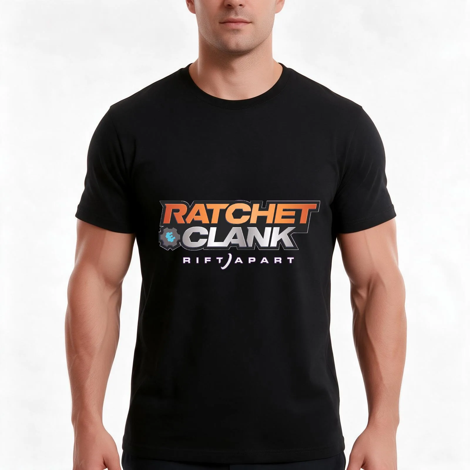 Ratchet & Clank Rift Apart T-Shirt, Summer Casual Cotton Tee, Oversized Streetwear Tops, Vintage Graphic Print, Unisex Men Women