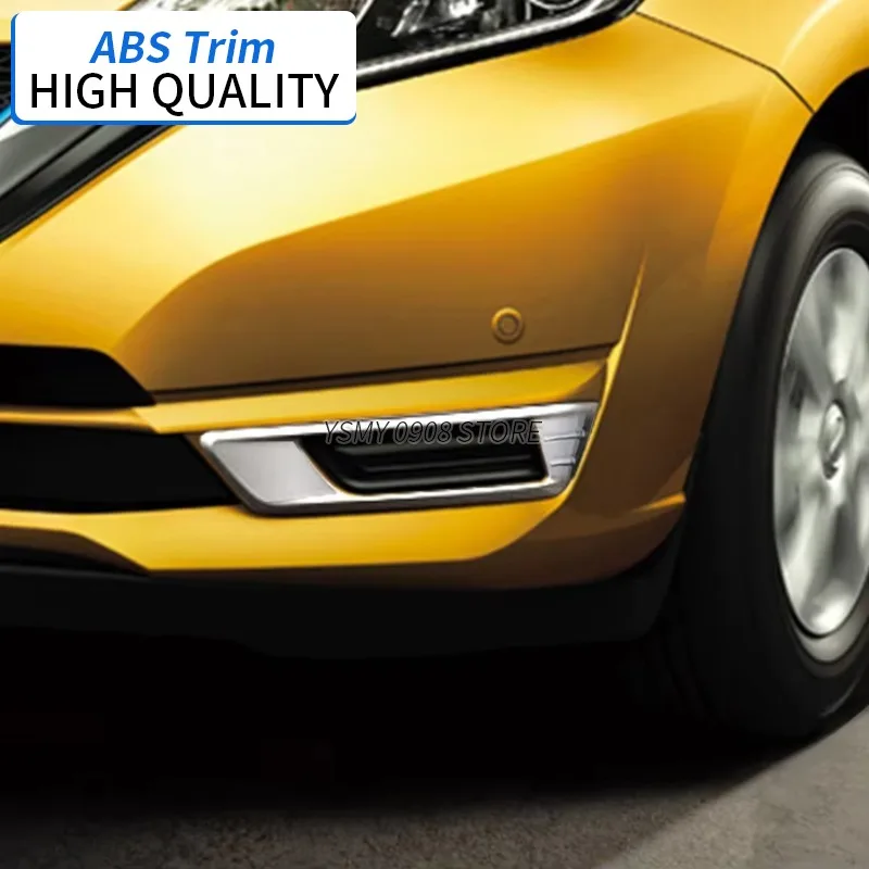 

2 PCS Front Fog Lamp Garnish Trim for Nissan Note E12 2016 2017 ABS Chrome Luxury Car Accessories
