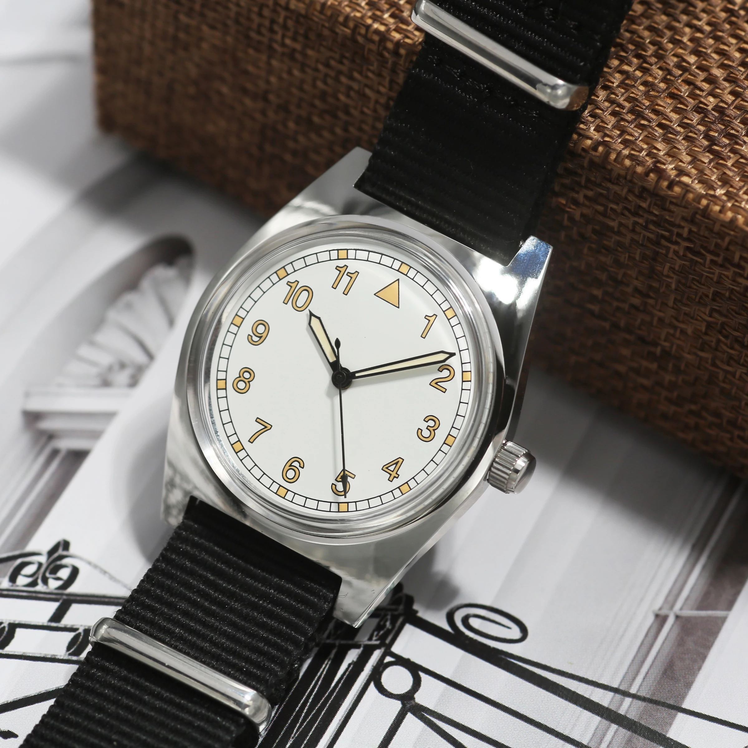 

Мужские часы-пилот 7120, 36 мм, винтажные китайские часы 7120 с ручным механизмом, подходят для мужских подарков на праздники.