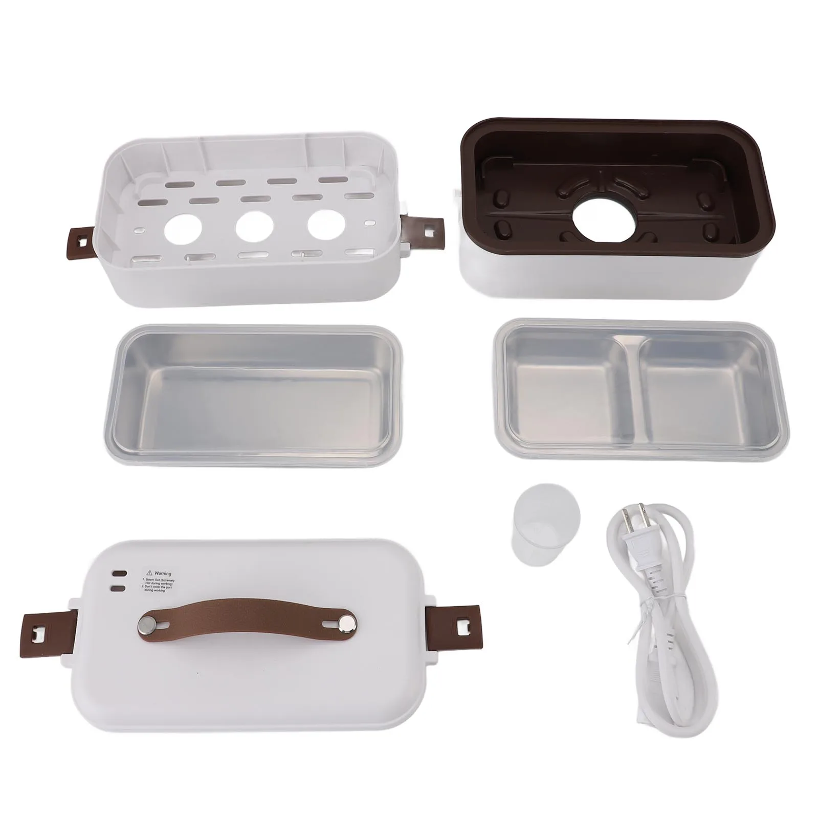 

Lunch Box Food Heater 304 Stainless Steel Container Portable Safe Easy Cleaning Efficient Heating Heated Lunch Box for Camping