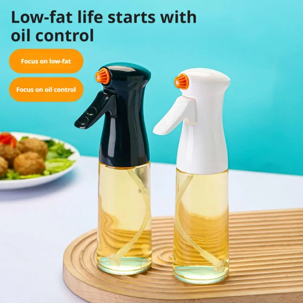 Botella pulverizadora de aceite de 200 ml, dispensador de aceite de oliva para hornear en la cocina, Camping, barbacoa, hornear ensalada, vinagre, salsa de soja, contenedores rociadores