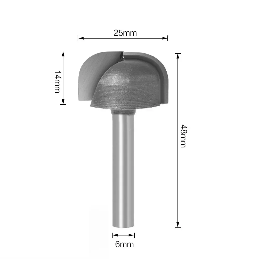 Power Tools Router Bit High Efficiency Shank Milling Cutter Tray Wood Carving Bowl Wood Cutting Cemented Carbide