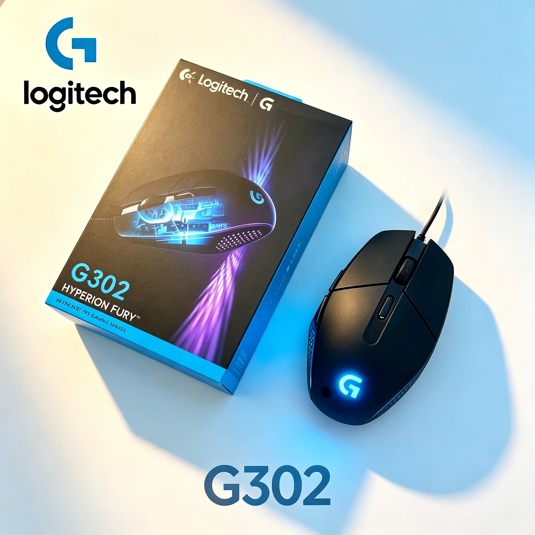 Logitech G302 USB Wired Optical Gaming Mouse Daedalus Prime 1000Hz Fast Response 4000DPI RGB Side Backlit Mice For Laptop Office