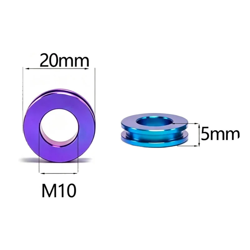 Titanium Alloy Spacer M10 Caliper Heightening Spacer Motorcycle Fixed Heightening Spacer Suitable for Motorcycle Modification