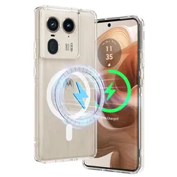 For MOTO Edge 50 Ultra / X50 Ultra / 50 Pro / 50 Fusion Case ELVEV Shockproot Transparent Hard PC + TPU Charging Cover