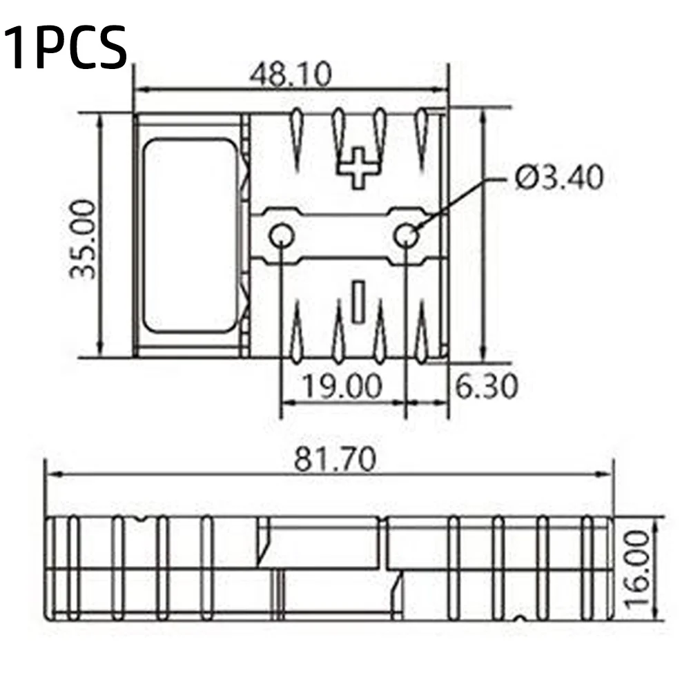 1pc Adapter 50A For Anderson Plug Connector Double Y Adapter 4mm Car Cable 4 Square Wires 30cm For Forklifts Stackers Vehicles