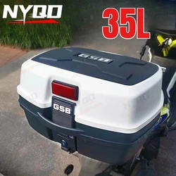 GSB-Coffre de Moto Universel Étanche, Grande Boîte de Rangement Épaisse pour Batterie Électrique, Boîte à Outils pour Scooter et Voiture