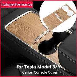 Wood Grain Central Control Panel Sticker For Tesla Model 3/Y 2021-2023 Accessories Center Console Accessories Interior Parts
