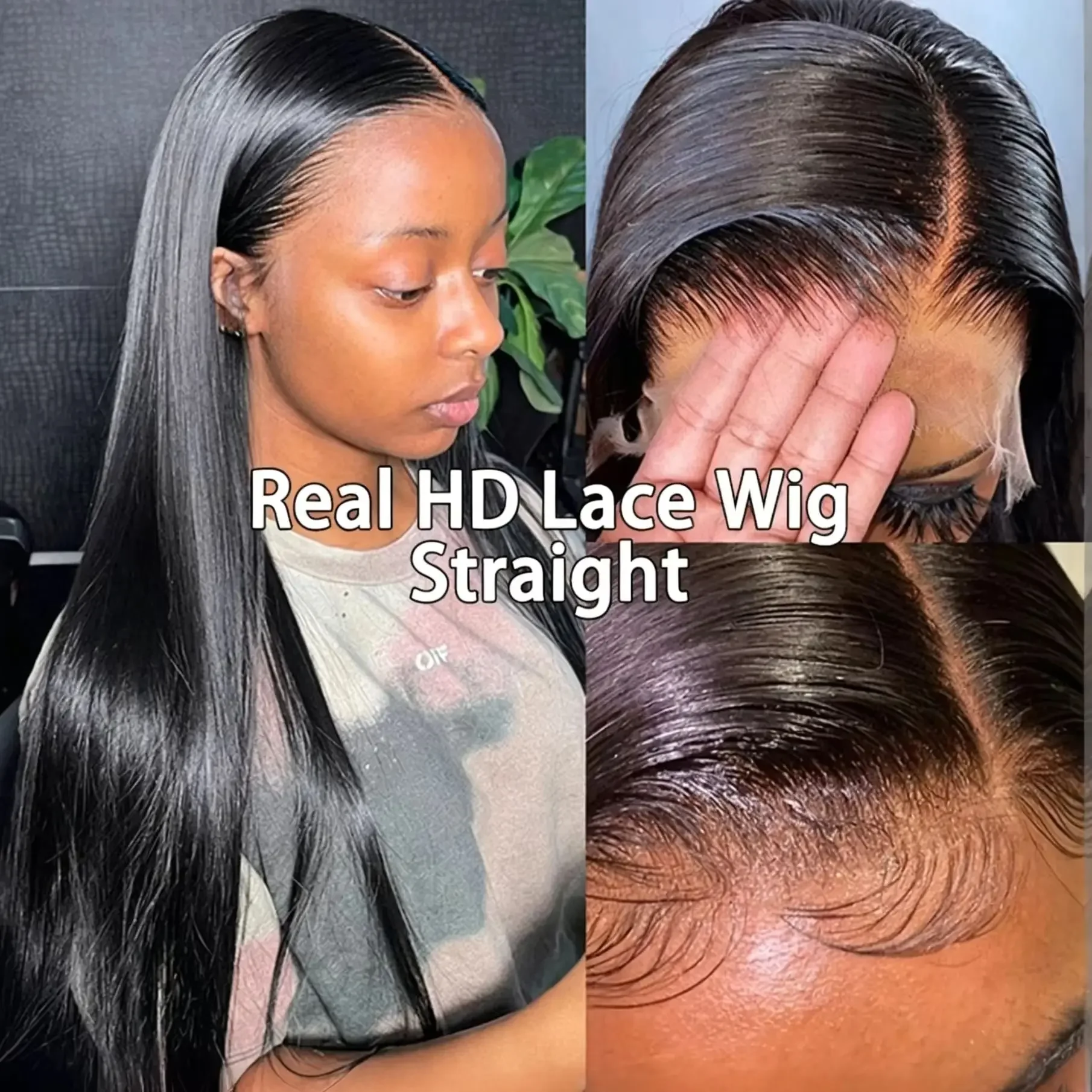 40 36 Inch Bone Straight Highly Realistic Synthetic Wigs 13x4 Hd Lace Frontal Brazilian 13x6 Straight Lace Front Wig For Women