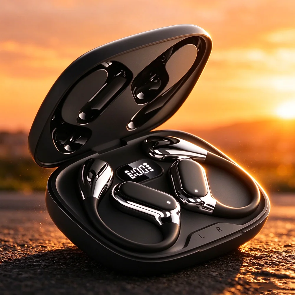 Wireless Bluetooth Headset HD Sound Quality Stereo Bluetooth 5.3 Mini High Quality Earplugs Anti-Sweat For Sports Workout