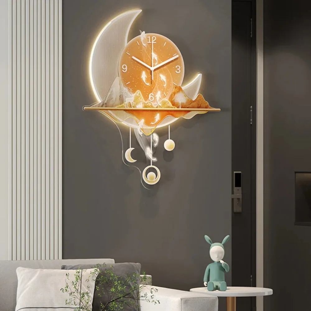 

Silent Big Size Wall Clock Living Room Illuminated Kitchen Large 3d Wall Clock Stylish Art Mural Reloj De Pared Home Decoration