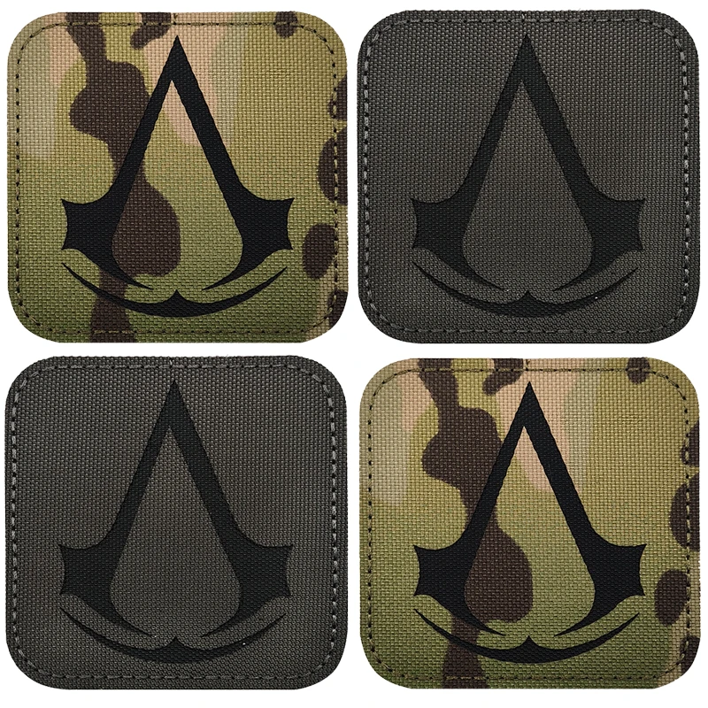 Assassin’s Creed Laser Cutting Reflective Patch Recognition In the Night Fabric Patch Stickers On Backpack