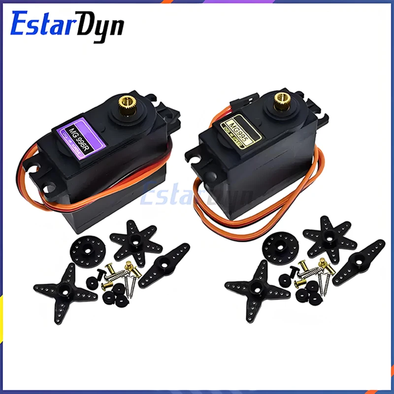 Estardyn MG996R/MG995 Digitales Metallgetriebe-Servo mit hohem Drehmoment, wasserdicht, für RC-Car-Boot-Hubschrauber, kompatibel mit Futaba JR