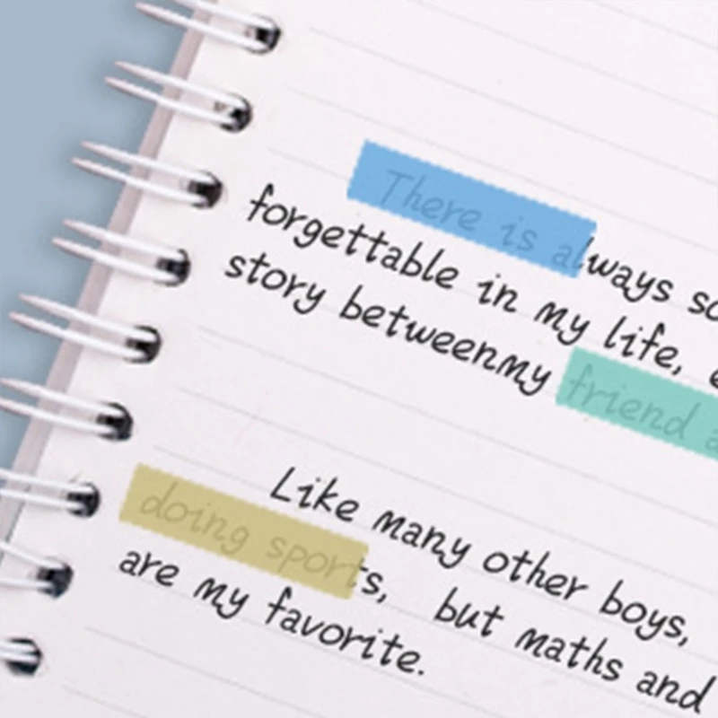 6 ПК, эстетическая липкая нота окрашенных вкладки индекса Memos Pad легко написать