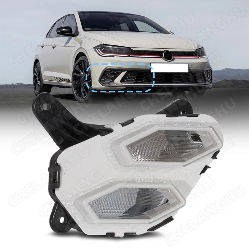 1Pc Right side LED Fog Light For VW Polo GTI 2021 2022 2023 2024 Auto Accessories Fog Lamp OEM 2G0941056