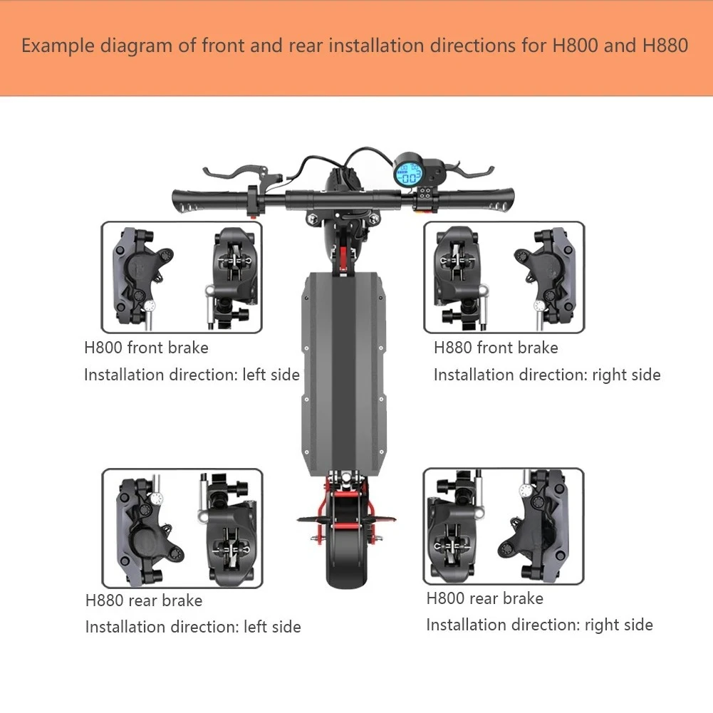H800/H880 Electric Scooter Hydraulic Disc Brake for KUKirin G2 MAX G2 Master  Multiple Models Electric Scooter Brake