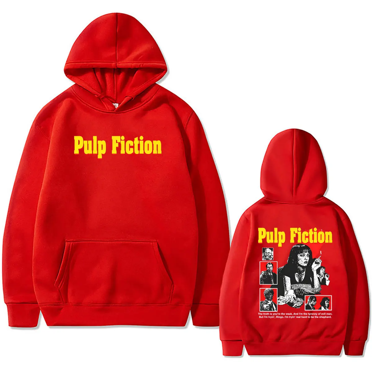 Famous Director Quentin Tarantino Movie Pulp Fiction Hoodie Men Women Hip Hop Oversized Pullover Hoodies Male Casual Sweatshirt