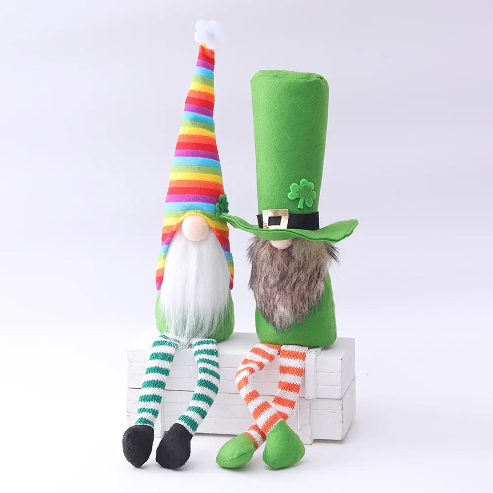 1Pcs Exquisite Handmade Gnome Saint Patricks Day Decoration Lovely Cartoon Figure Home Office Desk Decor St Patricks Event