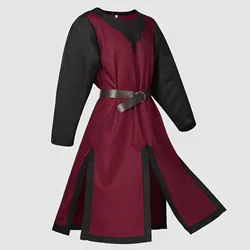 Disfraz Medieval para hombre, Túnica de Halloween, camisas Vintage, camisa Medieval con cordones, blusa, Tops de Cosplay, Túnica Medieval